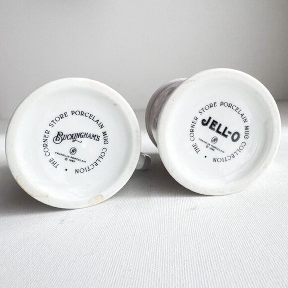 Vintage The Corner Store Mugs Set of 2 Jello and Buckingham Dye for Whiskers - Picture 10 of 10